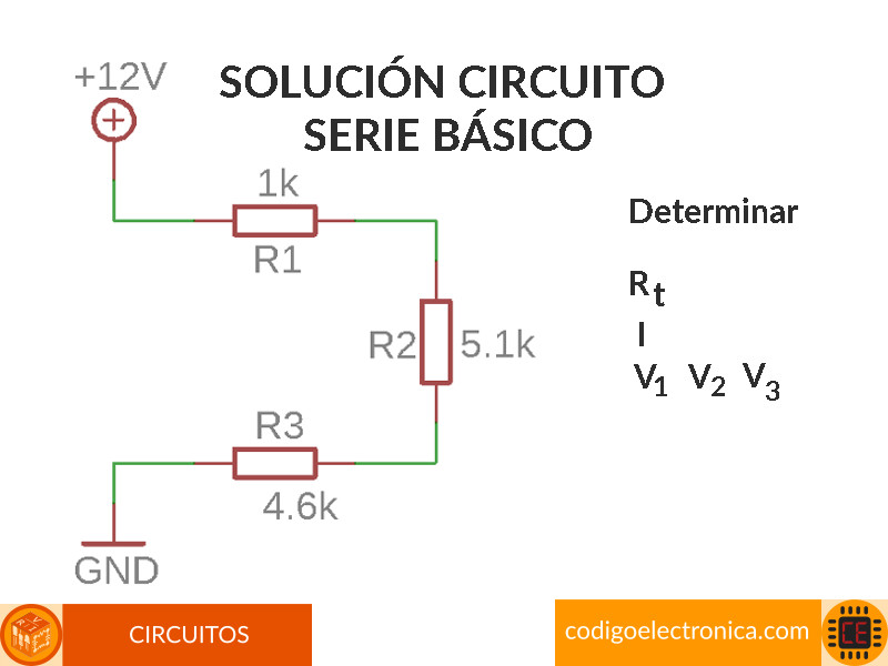 Solución circuito serie básico