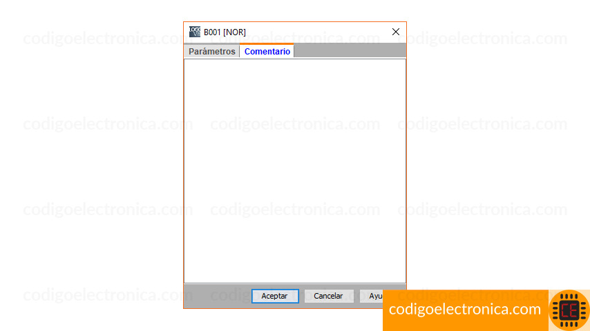 Bloque NOR comentario