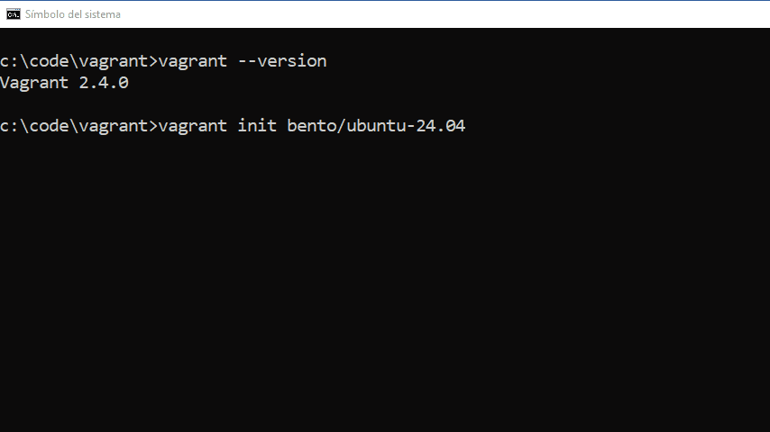 vagrant init