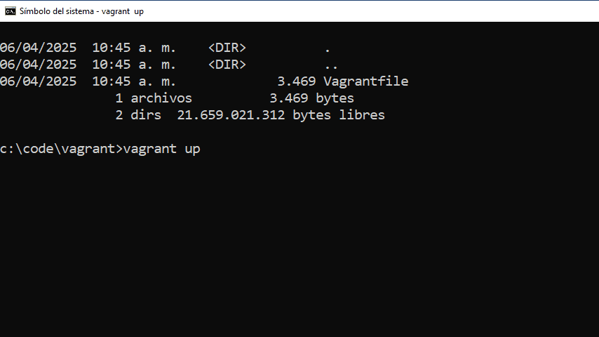 Vagrant up