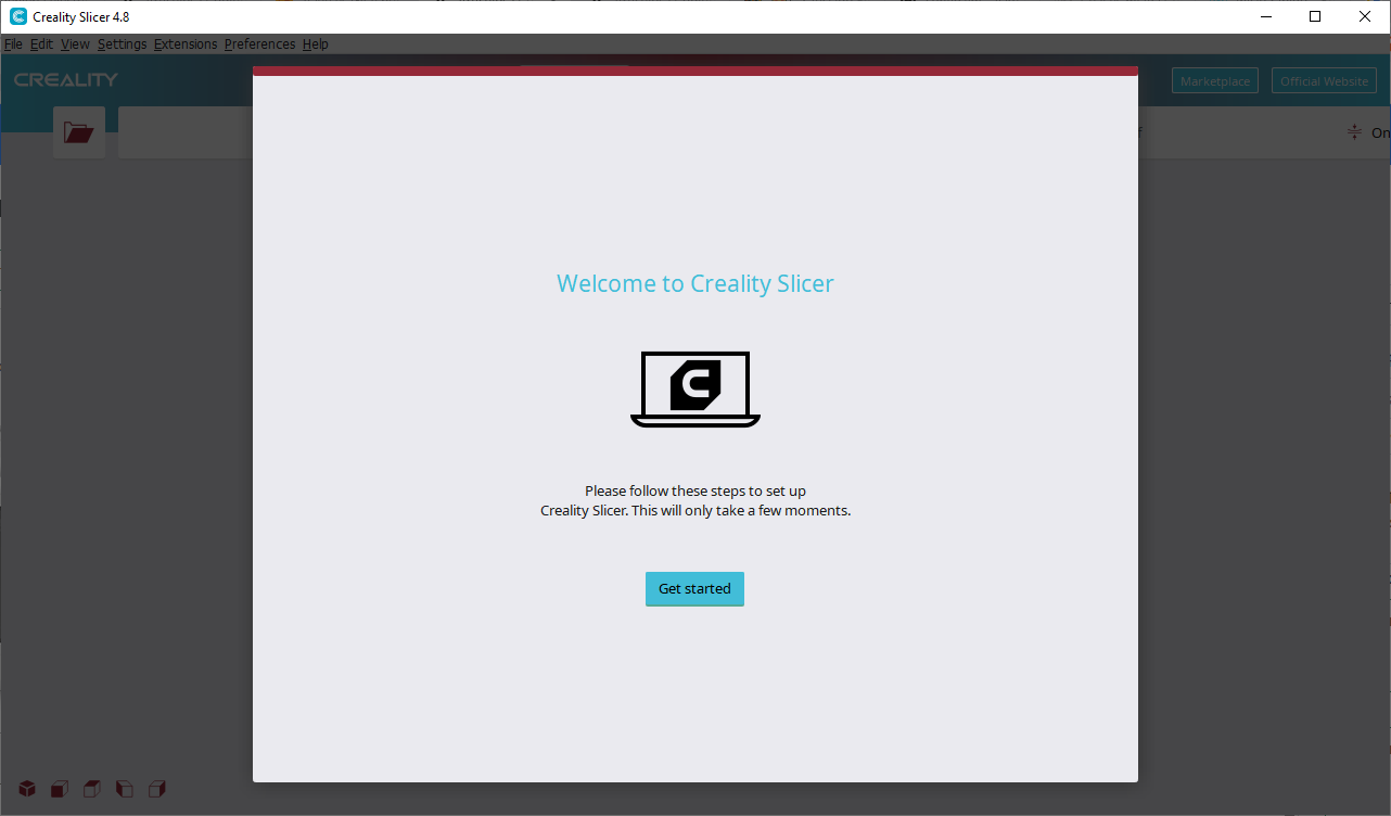 Iniciar creality slicer