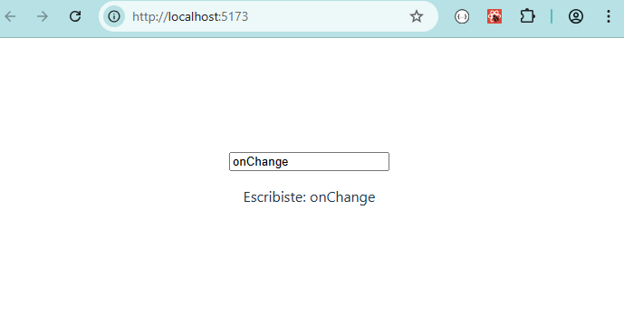 Ejemplo de onChange