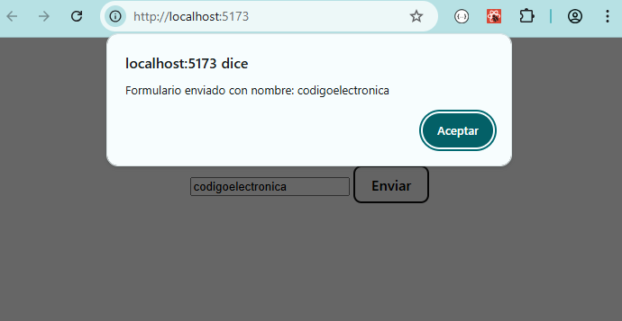 Ejemplo de onSubmit