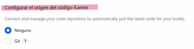 Configuración código fuente