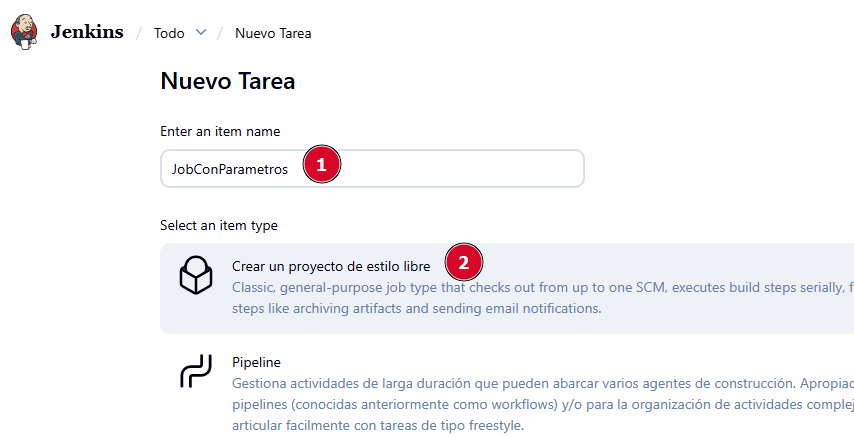 Nueva tarea en Jenkins