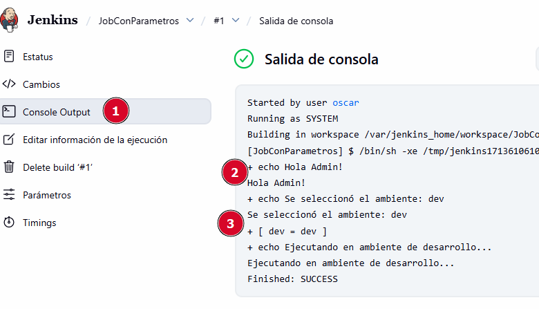 Resultado de la ejecución