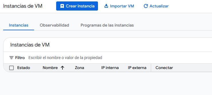 Instancias de VM
