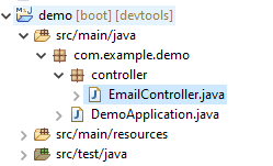 Estructura del proyecto Email Java